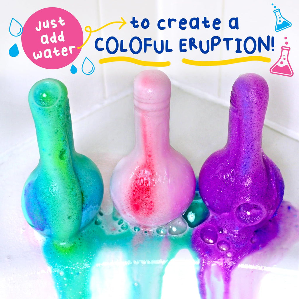 Mr. Bubble Kids Original Bath Bomb Potions – Colorful Fizzy Fun Bath Beaker Toys (Pack of 4)