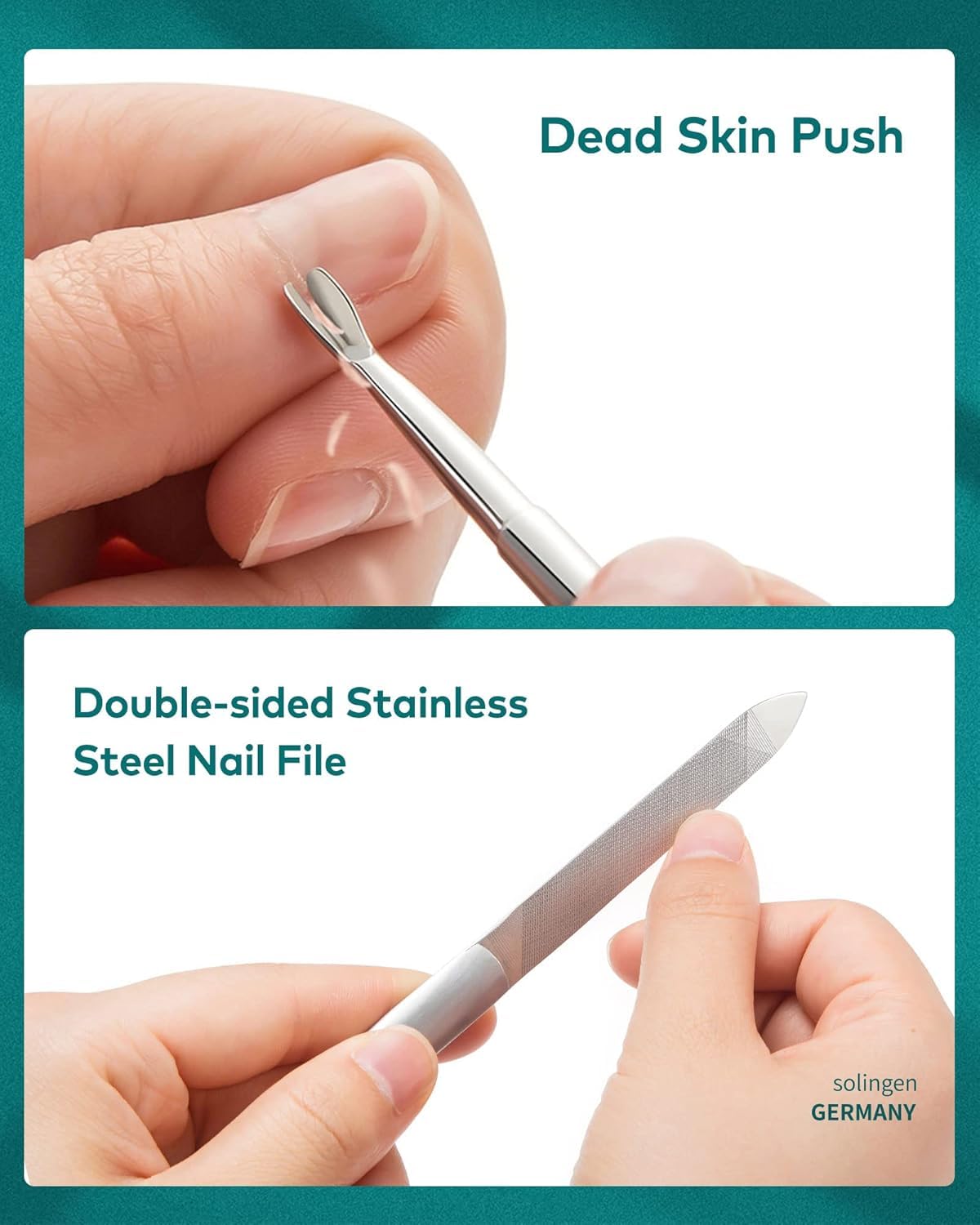 MR.GREEN 8-in-1 Manicure Set – German Stainless Steel Nail Care Kit with Splash-Proof Clippers