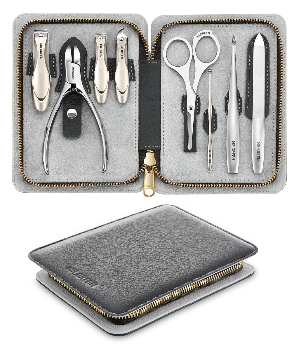 MR.GREEN 8-in-1 Manicure Set – German Stainless Steel Nail Care Kit with Splash-Proof Clippers