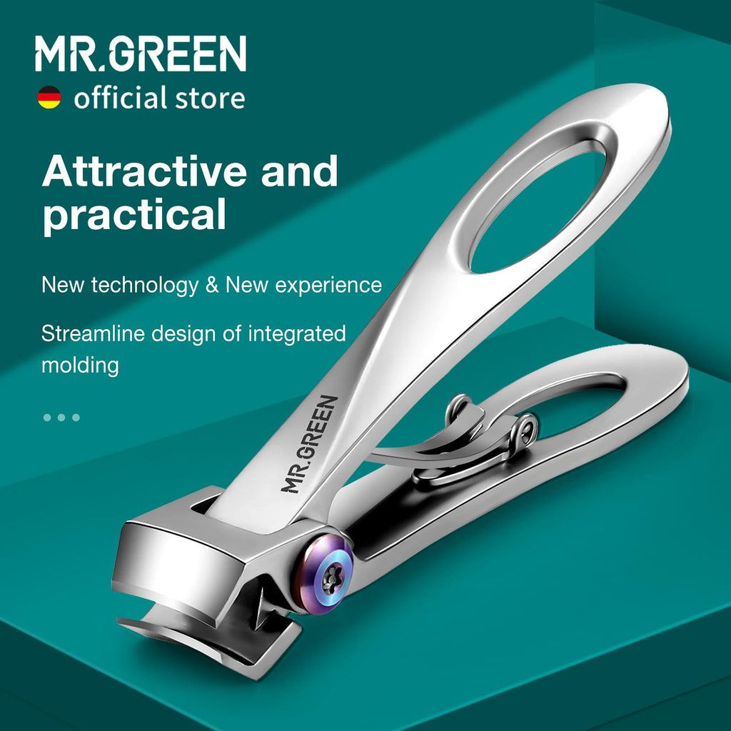 MR.GREEN Nail Clipper – Wide Jaw Stainless Steel Nail Cutter for Thick Nails