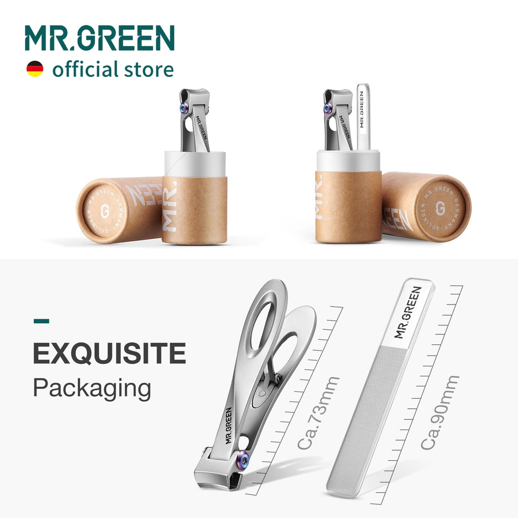 MR.GREEN Nail Clipper – Wide Jaw Stainless Steel Nail Cutter for Thick Nails