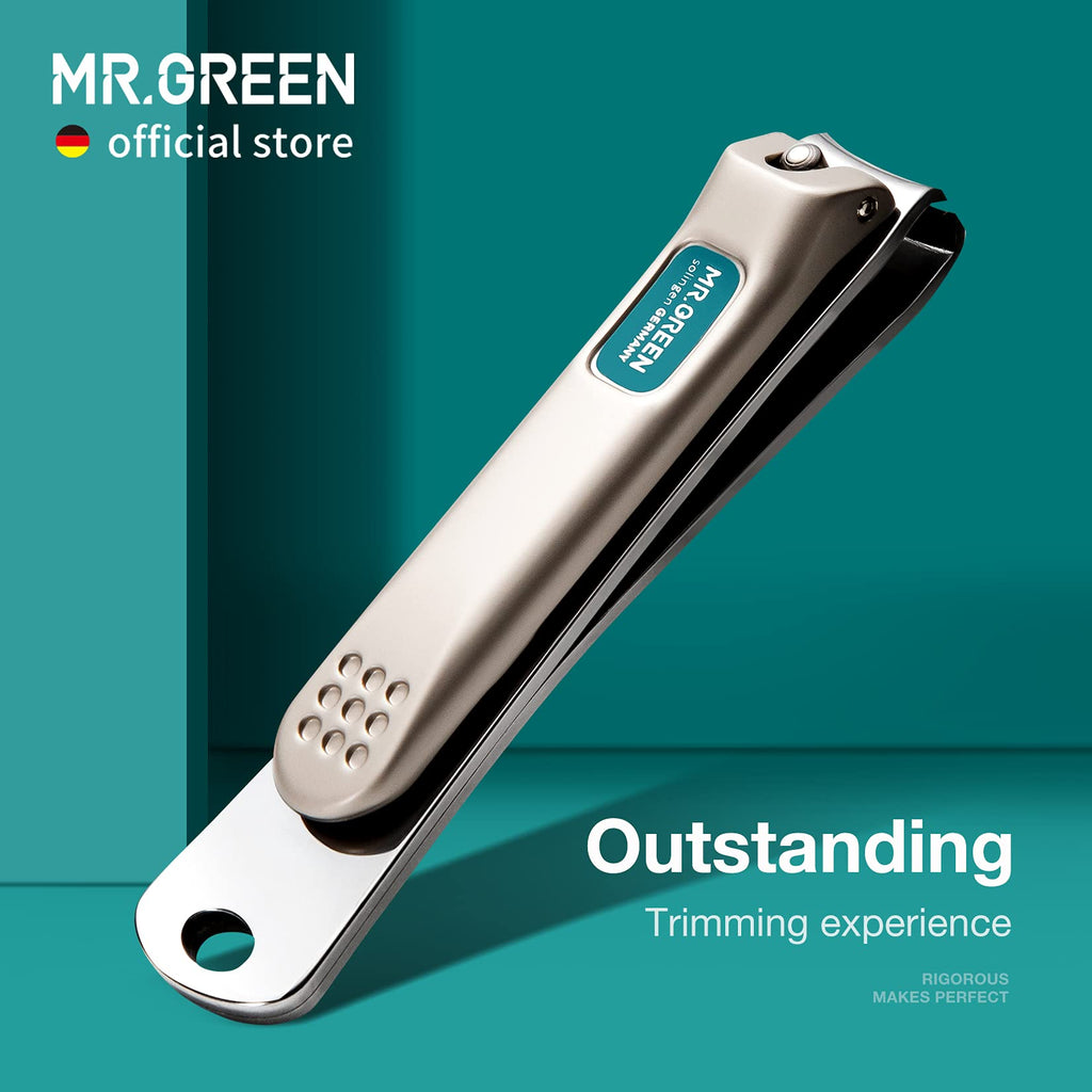 MR.GREEN Nail Clippers with Curved Blades – Stainless Steel Nail Nippers for Manicure & Pedicure (Medium)