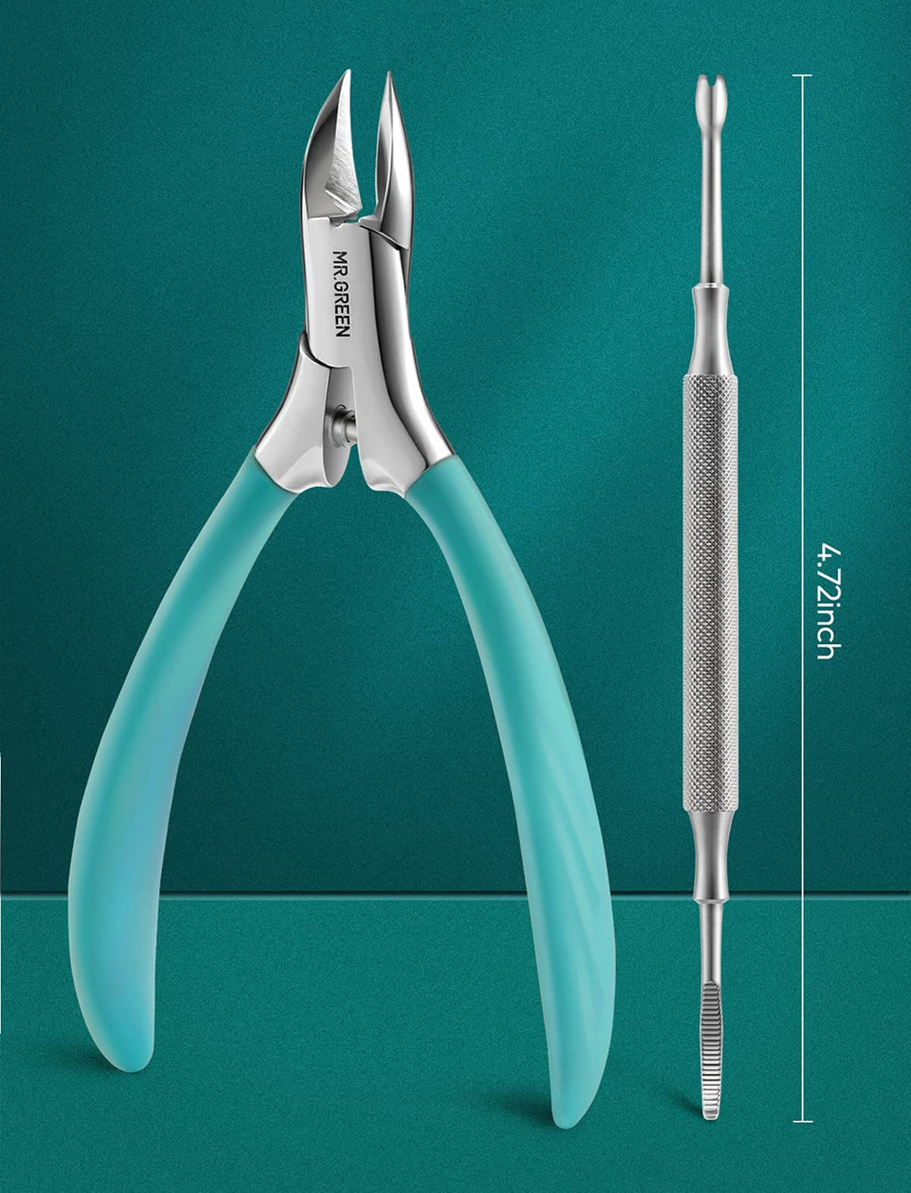 MR.GREEN Nail Clippers for Thick & Ingrown Toenails – Heavy-Duty Paronychia Tools