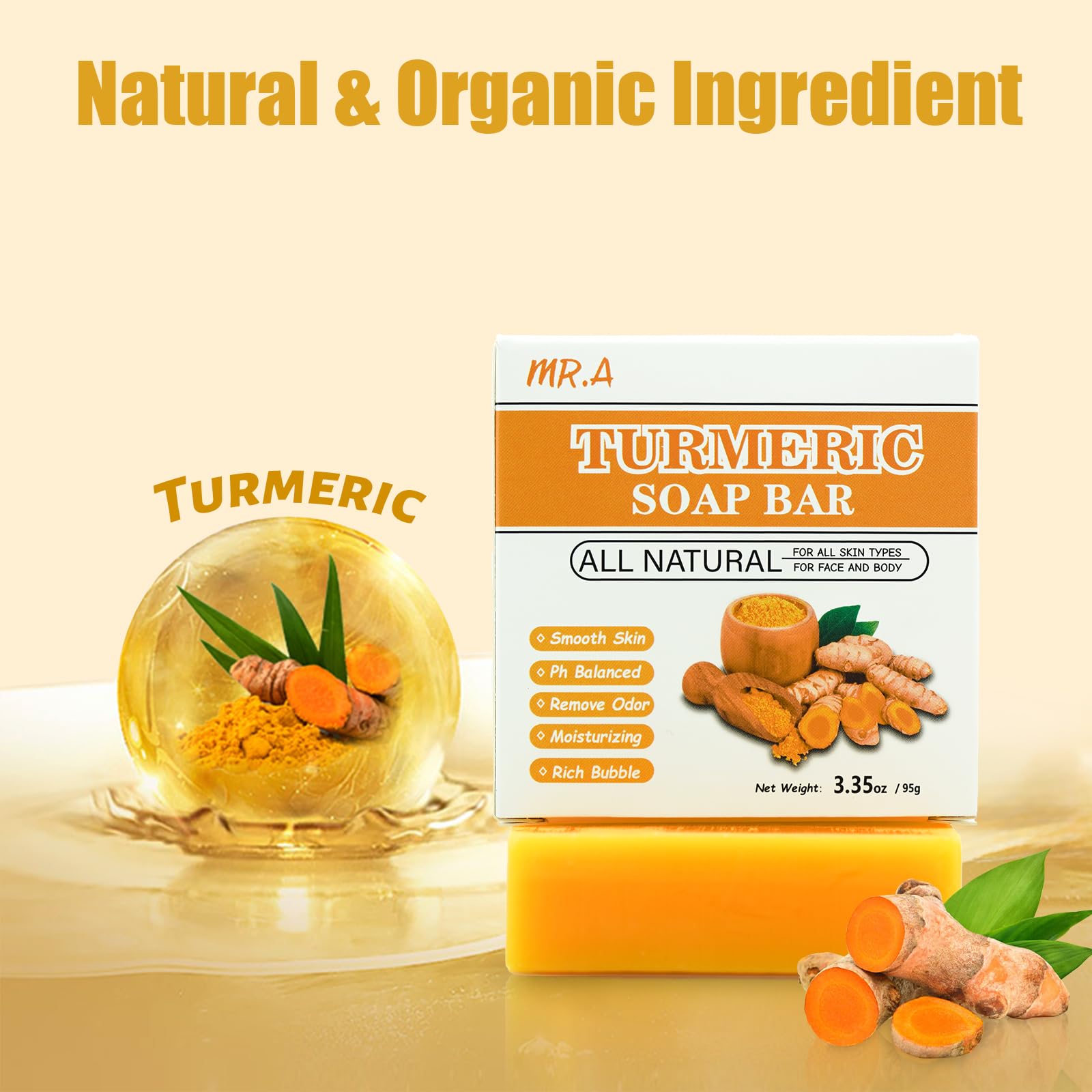 MR.A Turmeric Soap Bar & Turmeric Oil Set – Face & Body Care