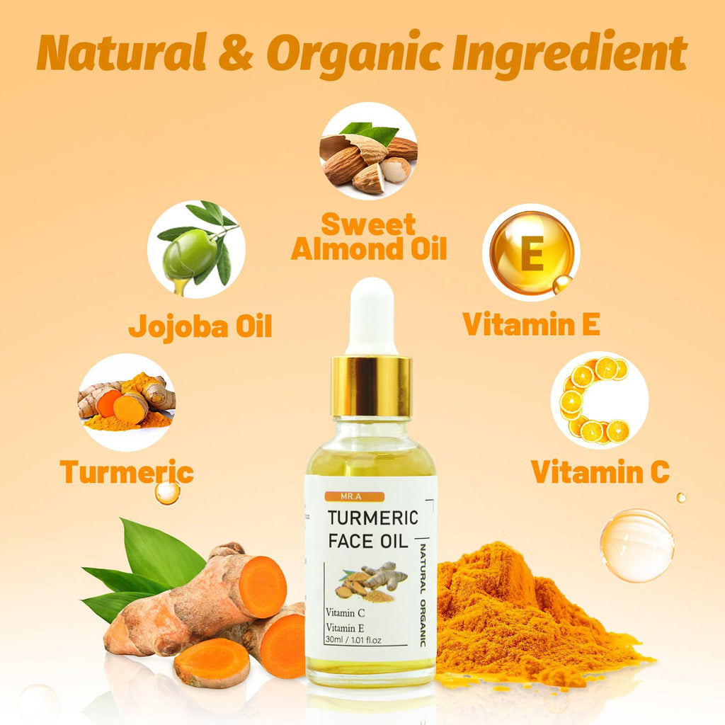 MR.A Turmeric Soap Bar & Turmeric Oil Set – Face & Body Care