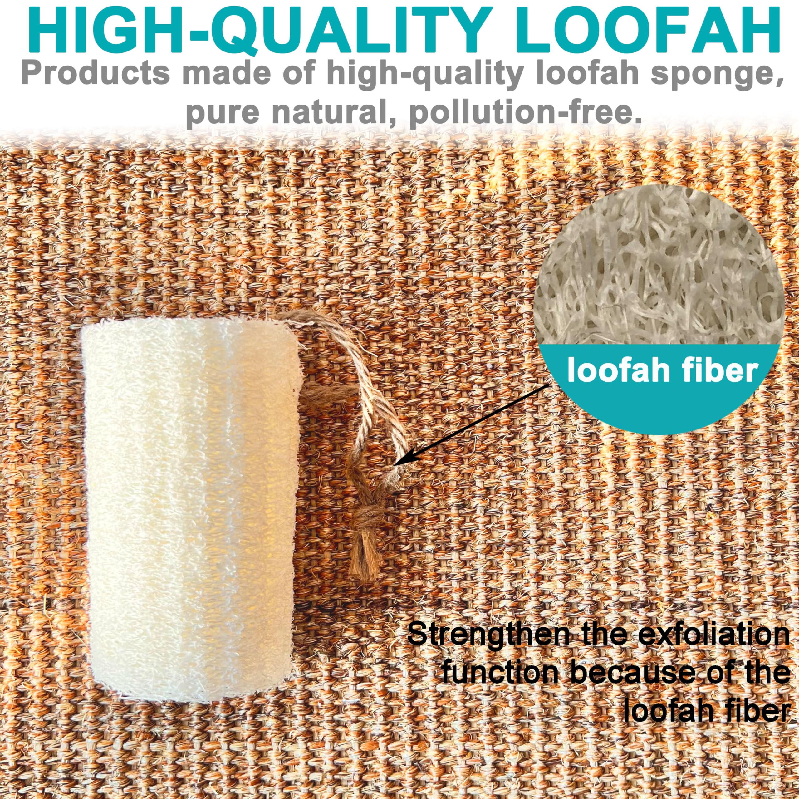 Mr.Cui'shop 24-Pack Natural Loofah Bath Sponges — 4-Inch Exfoliating Scrubbers