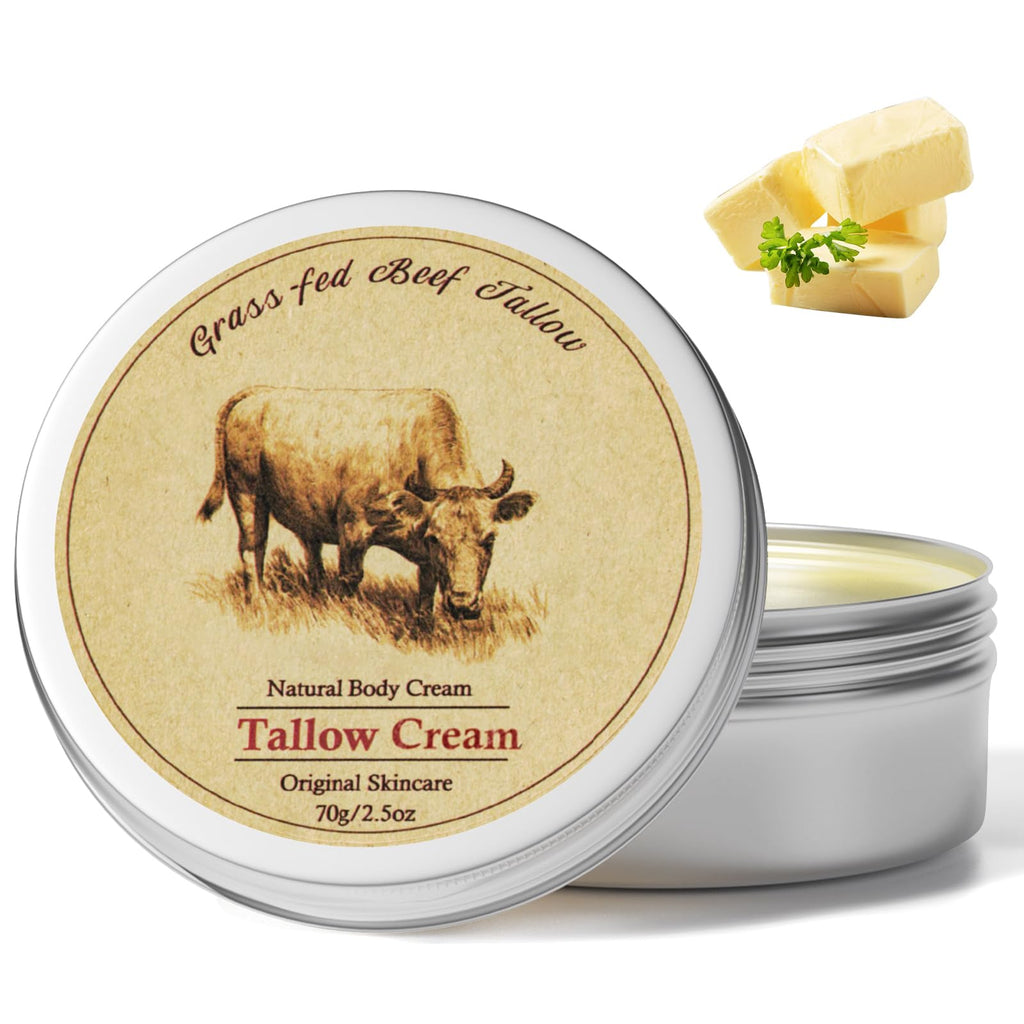 MROUVIK Beef Tallow Balm – Grass-Fed Skin Moisturizer (2.5oz)
