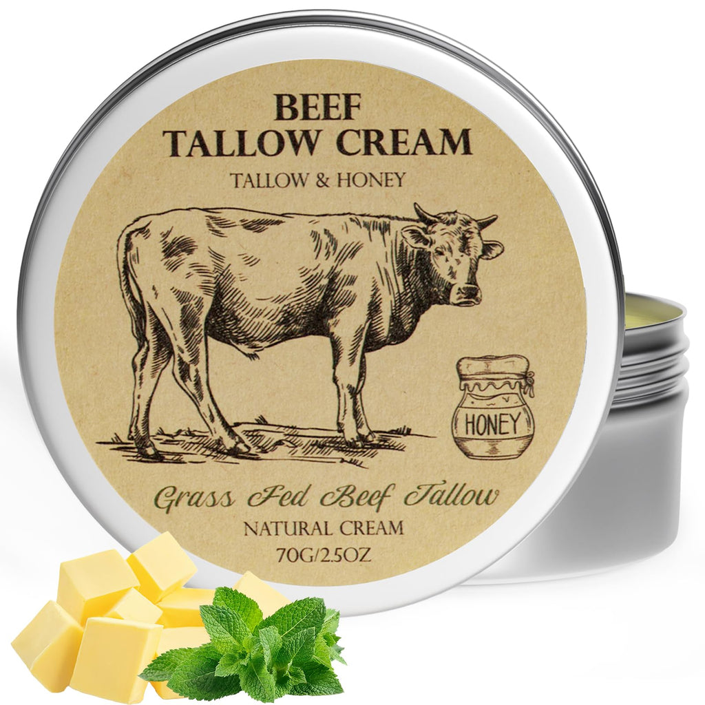 MROUVIK Beef Tallow & Honey Balm – Natural Grass-Fed Skin Moisturizer