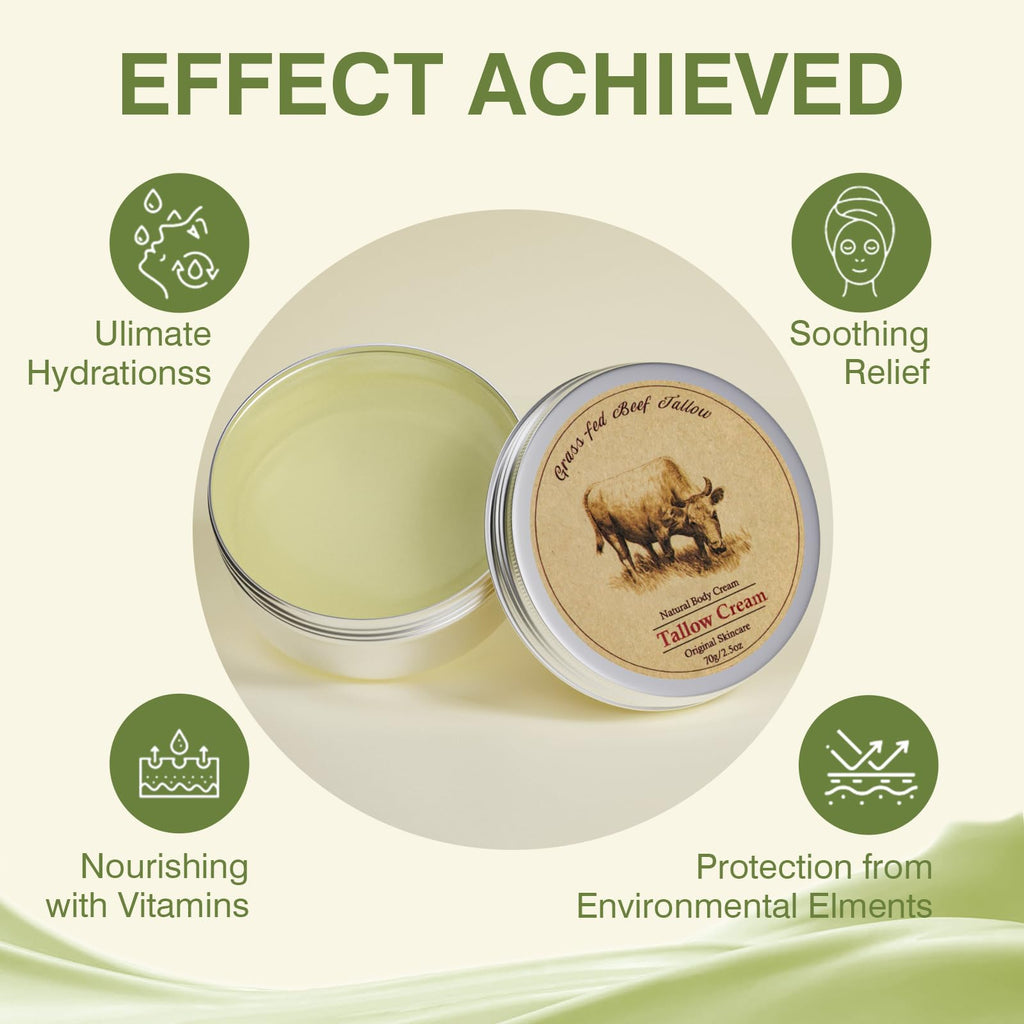 MROUVIK Beef Tallow Balm – Grass-Fed Skin Moisturizer (2.5oz)