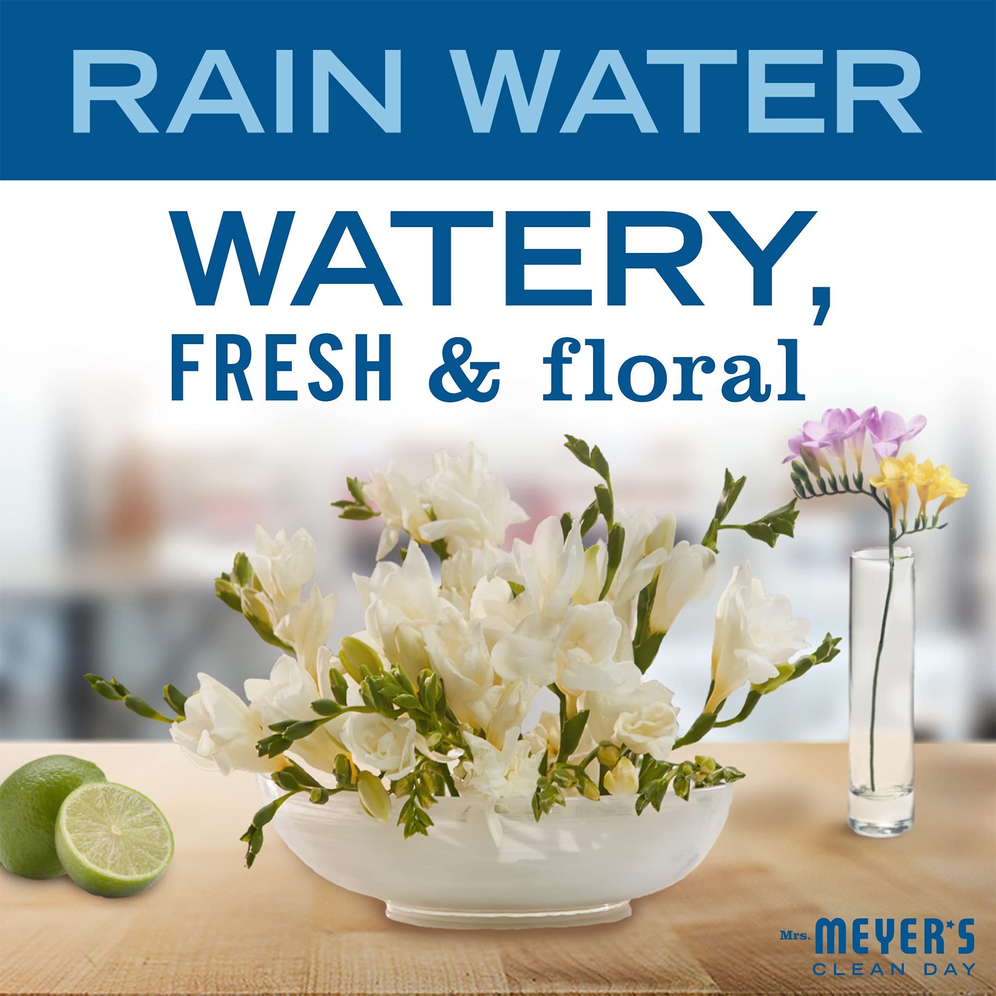 MRS. MEYER'S CLEAN DAY Bar Soap – Rain Water Scent, 4 Bars, Body & Hand Wash