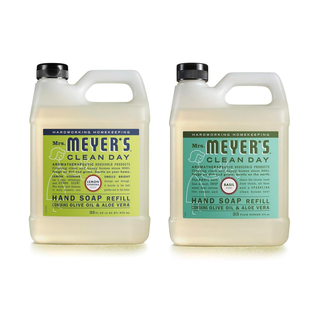 Mrs. Meyer's Clean Day Hand Soap Refill Variety Pack – Basil & Lemon Verbena (2 CT)