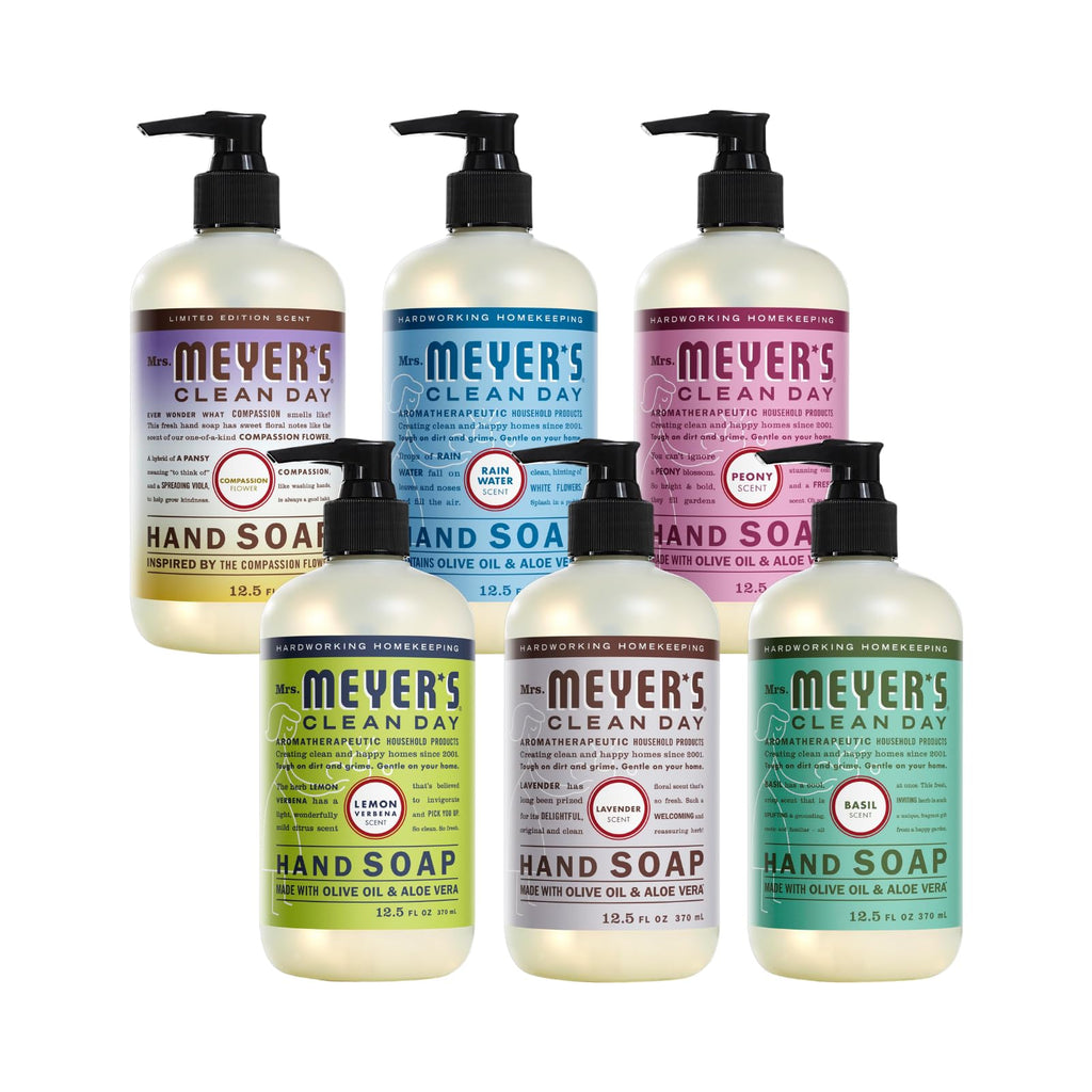 Mrs. Meyer's Clean Day Liquid Hand Soap 6 Pack Variety - 12.5 oz Each