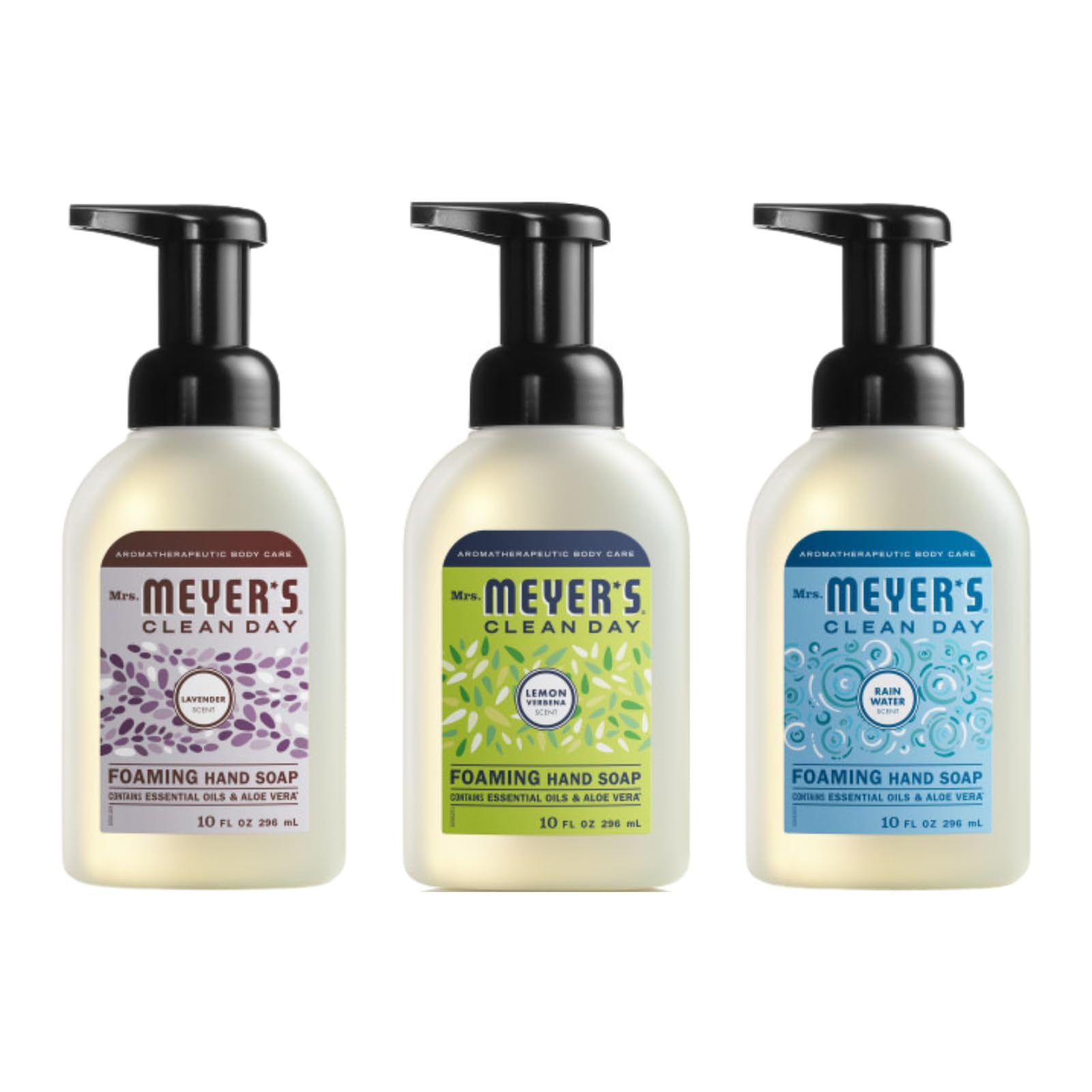 Mrs. Meyer’s Clean Day Foaming Hand Soap 3 Pack – Lavender, Lemon Verbena & Rain Water | 10 oz Each
