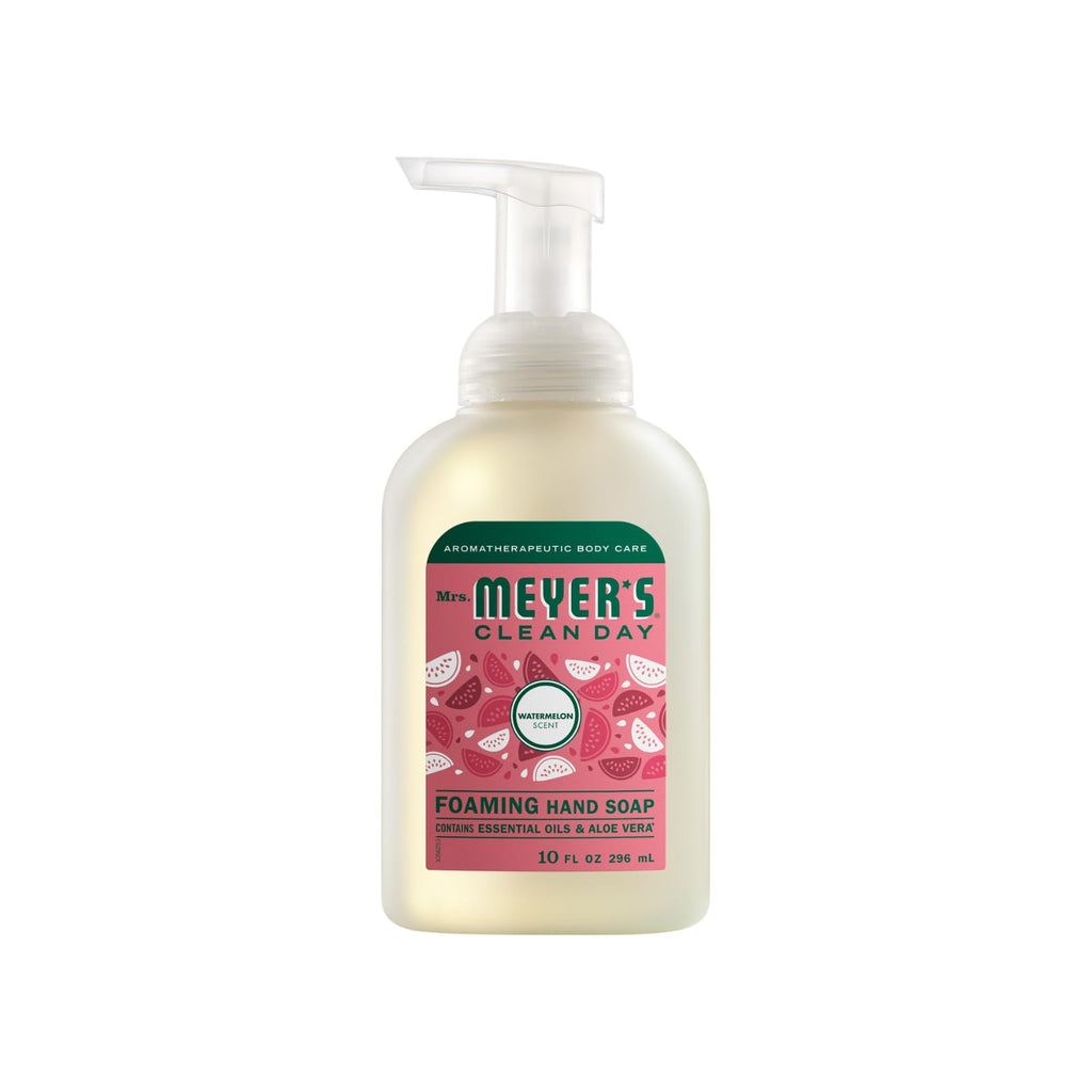 Mrs. Meyer's Clean Day Foaming Hand Soap 4-Scent Variety Pack – Rain Water, Lavender, Lemon Verbena, Watermelon (10 oz each)