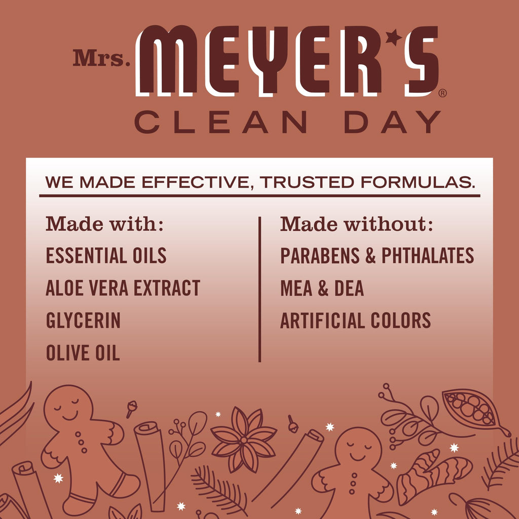 Mrs. MEYER'S Clean Day Gingerbread Hand Soap – 3 x 12.5 fl oz