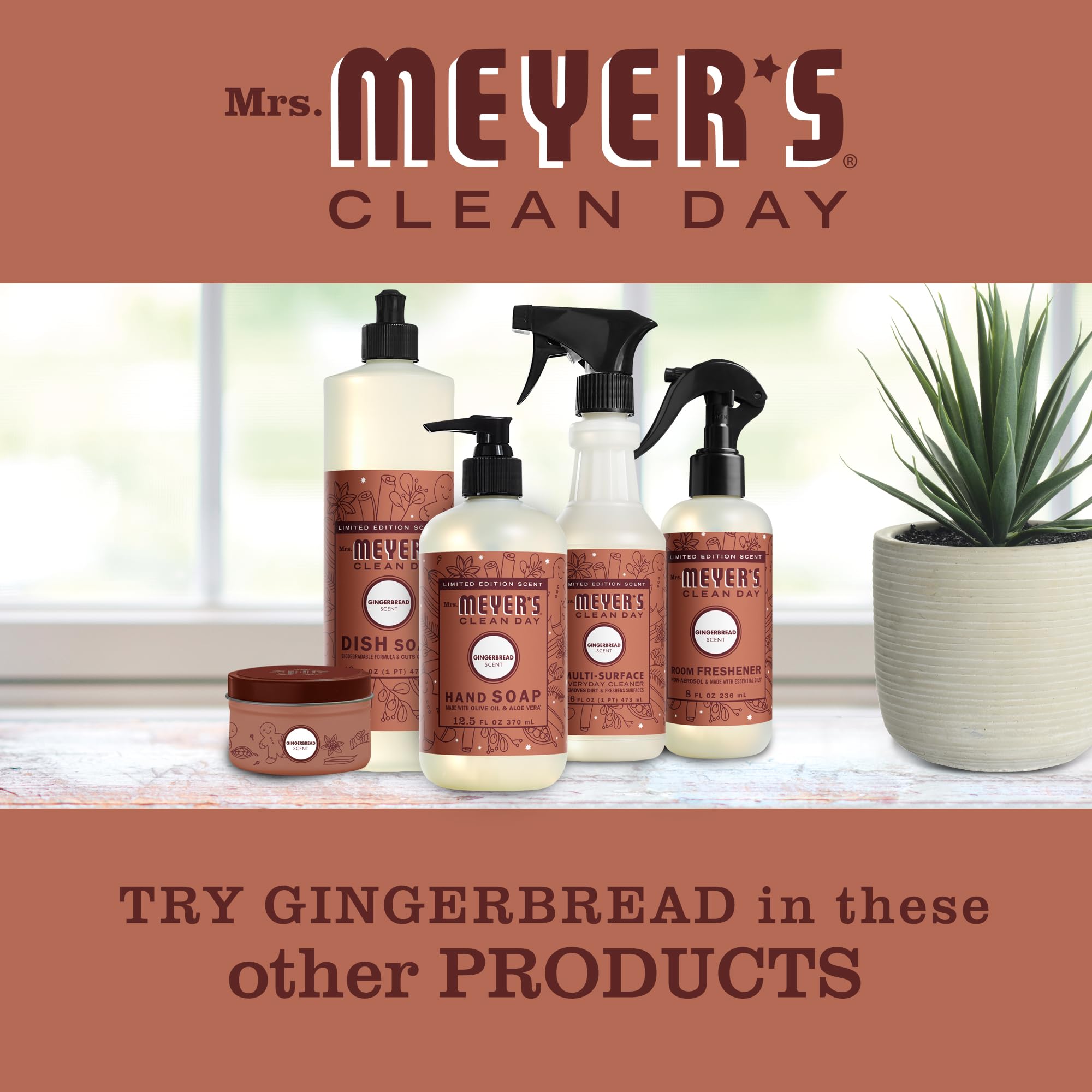 Mrs. MEYER'S Clean Day Gingerbread Hand Soap – 3 x 12.5 fl oz