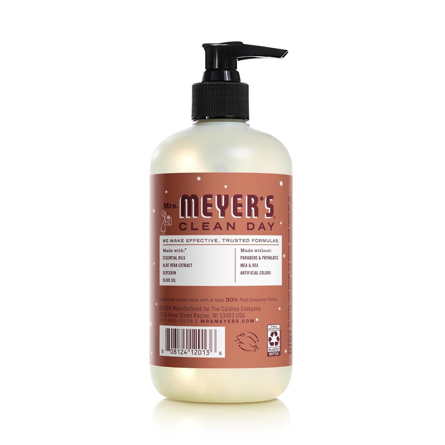 Mrs. Meyer's Clean Day Hand Soap Variet (4 Count) Gingerbread + Iowa Pine + Peppermint + Snow Drop