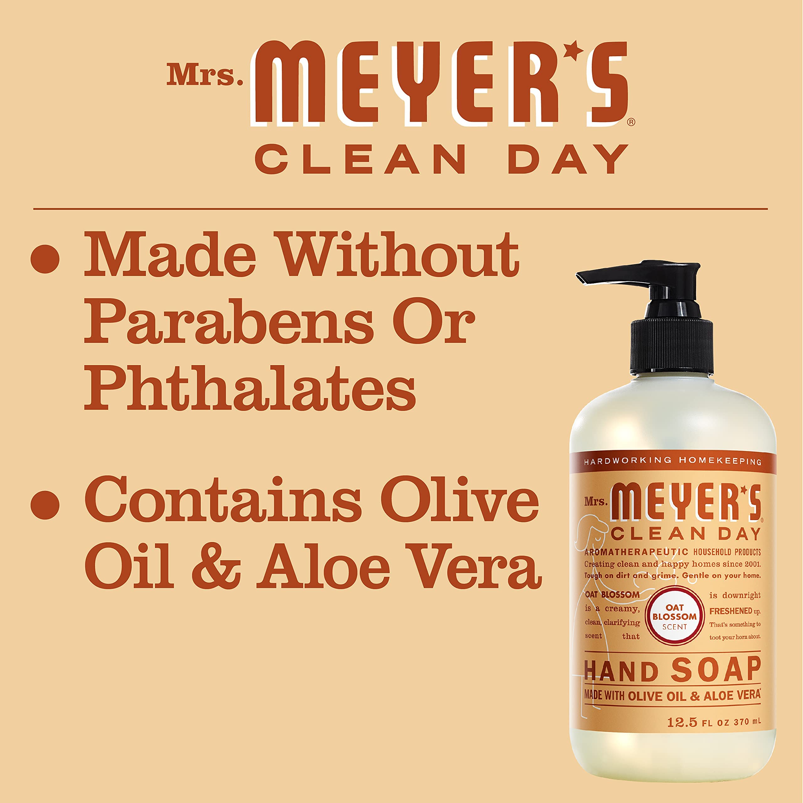 Mrs. Meyer's Clean Day New Spring Scent Variety Pack – Rain Water, Oat Blossom & Plum Berry