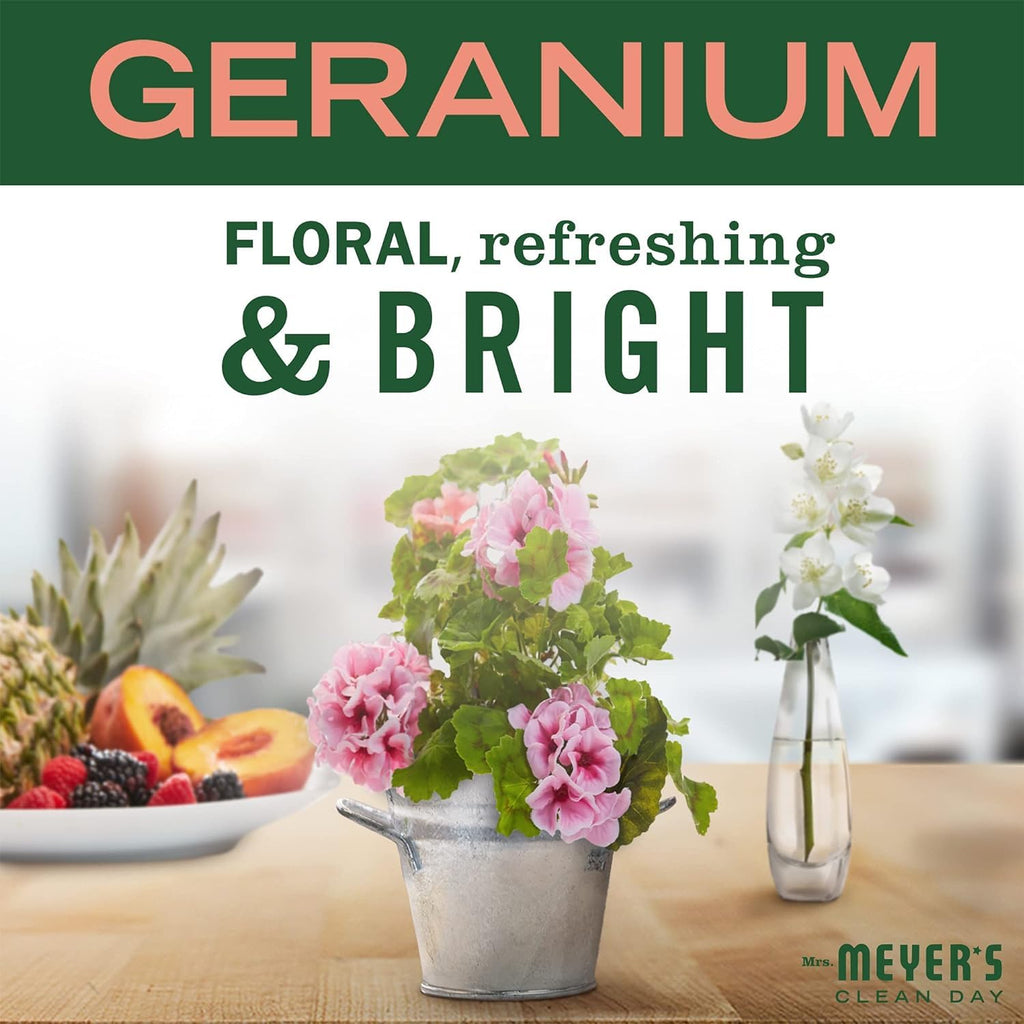 MRS. MEYER'S CLEAN DAY Hand Soap Refill Geranium 33 oz Pack of 2 – Made with Essential Oils