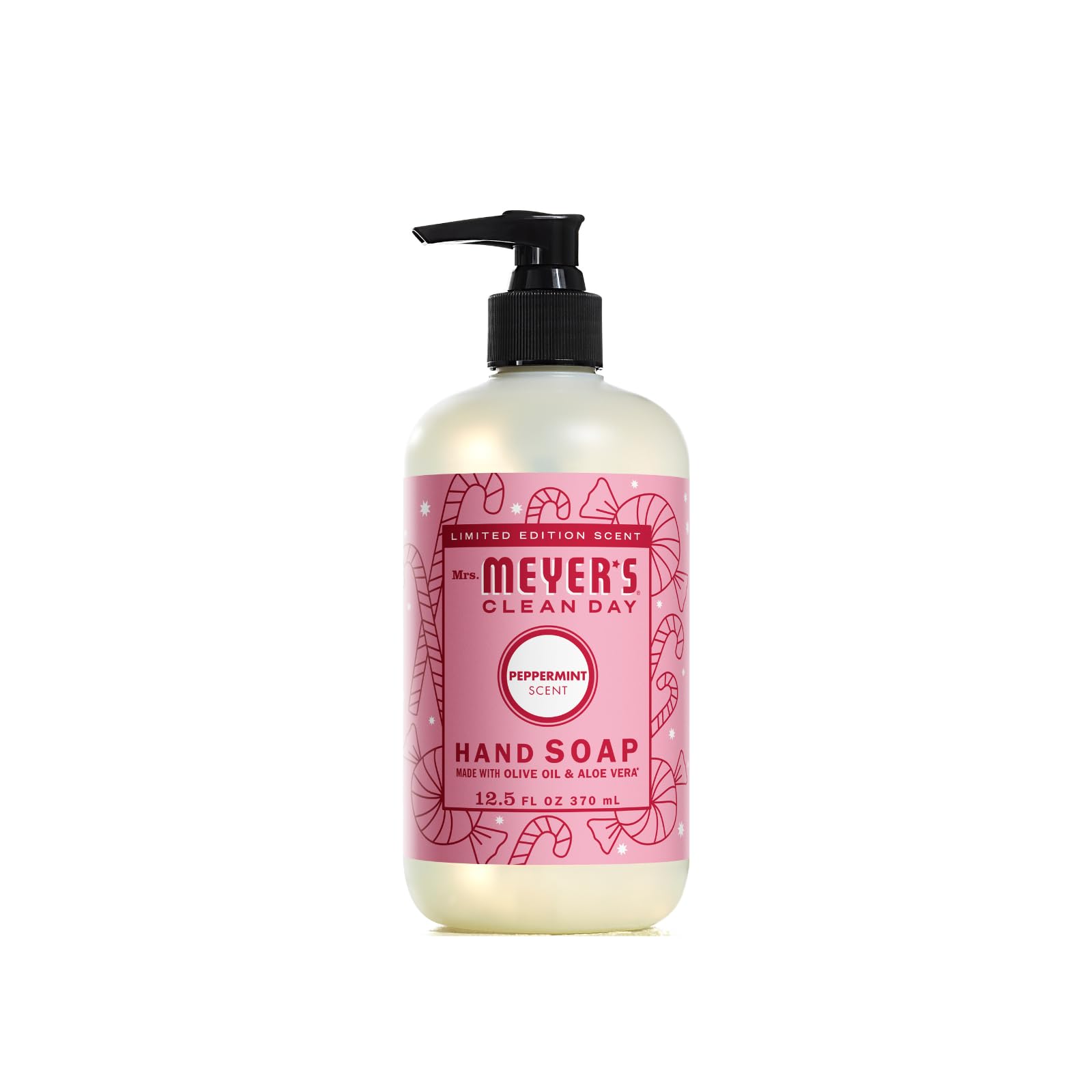 Mrs. Meyer's Clean Day Hand Soap Variet (4 Count) Gingerbread + Iowa Pine + Peppermint + Snow Drop