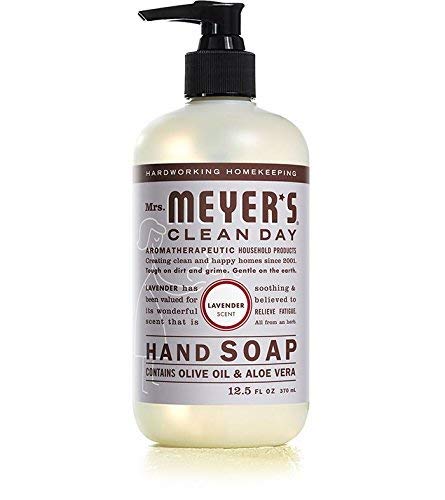 Mrs. Meyer's Clean Day Liquid Hand Soap 3 Scent Variety Pack – Lemon Verbena, Lavender & Basil