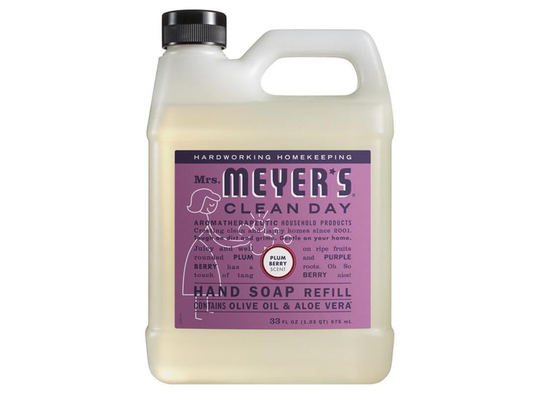 Mrs. Meyer's Clean Day Plum Berry Scent Hand Soap Refill 33 oz
