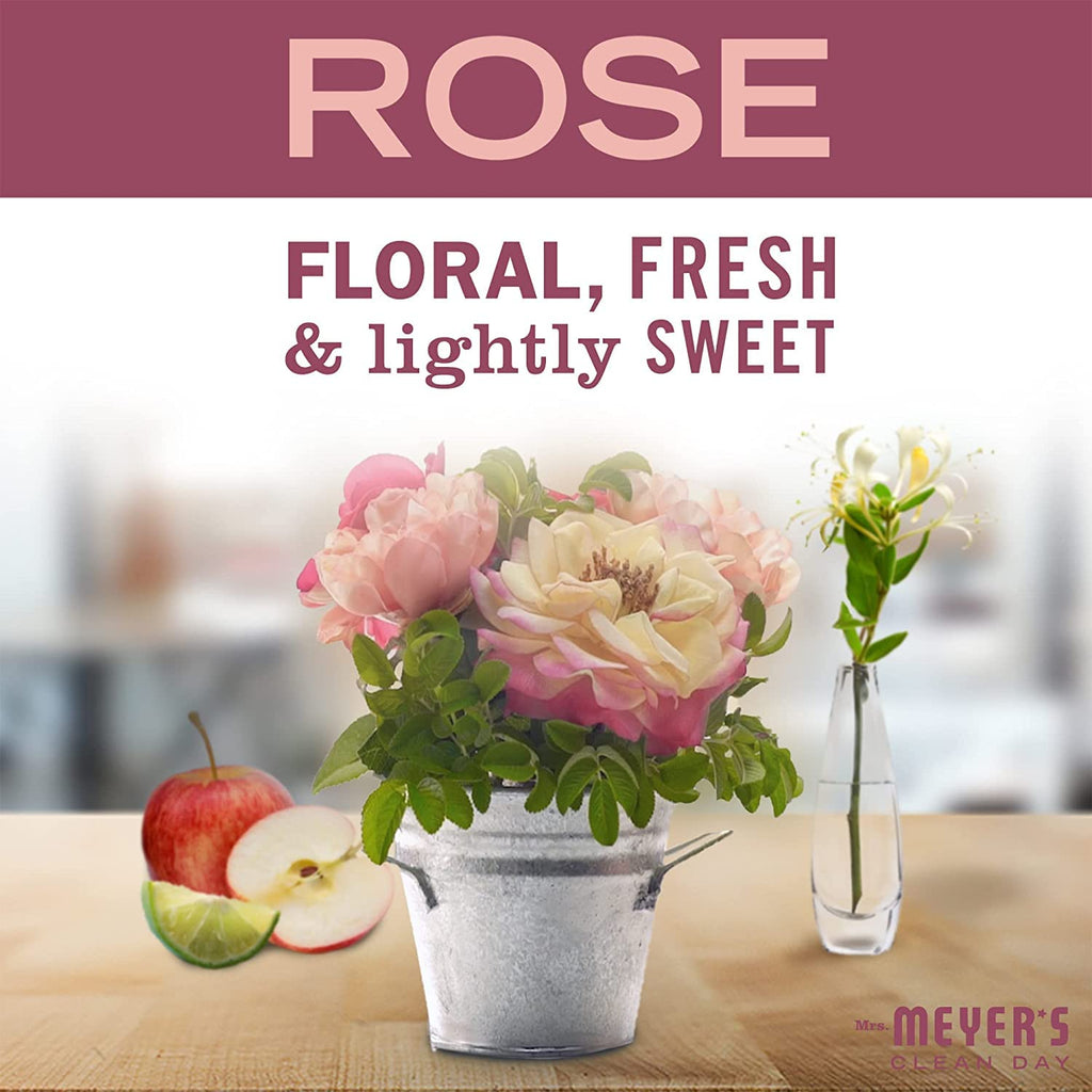Mrs. Meyer's Clean Day Rose Hand & Dish Soap Duo — 12.5 oz Hand, 16 oz Dish | Leaping Bunny Certified
