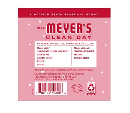 Mrs. Meyer's Clean Day Peppermint Hand Soap – 12.5 oz (Pack of 3) | Cruelty-Free, Non-Drying