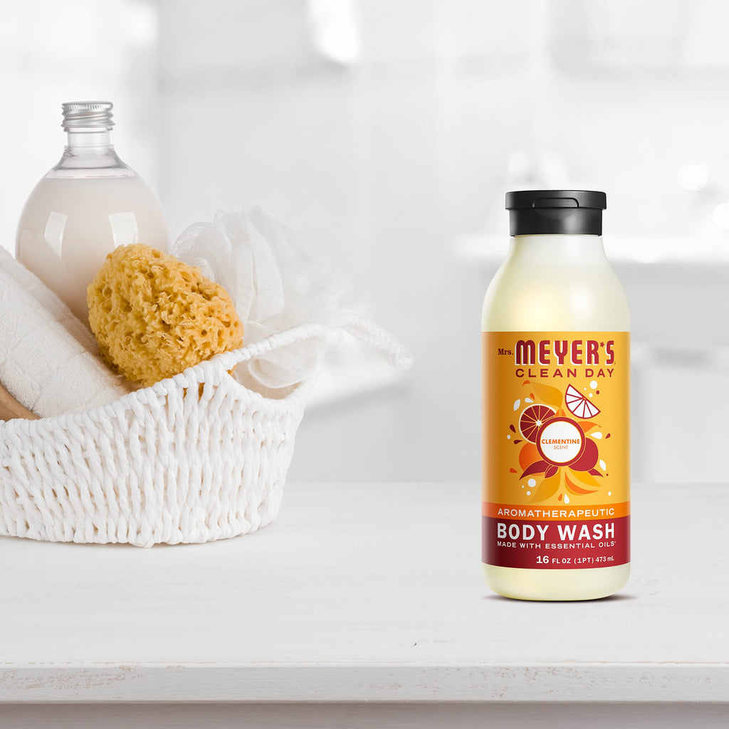 Mrs. Meyer's Clean Day Clementine Moisturizing Body Wash – 3 Pack, Sulfate Free