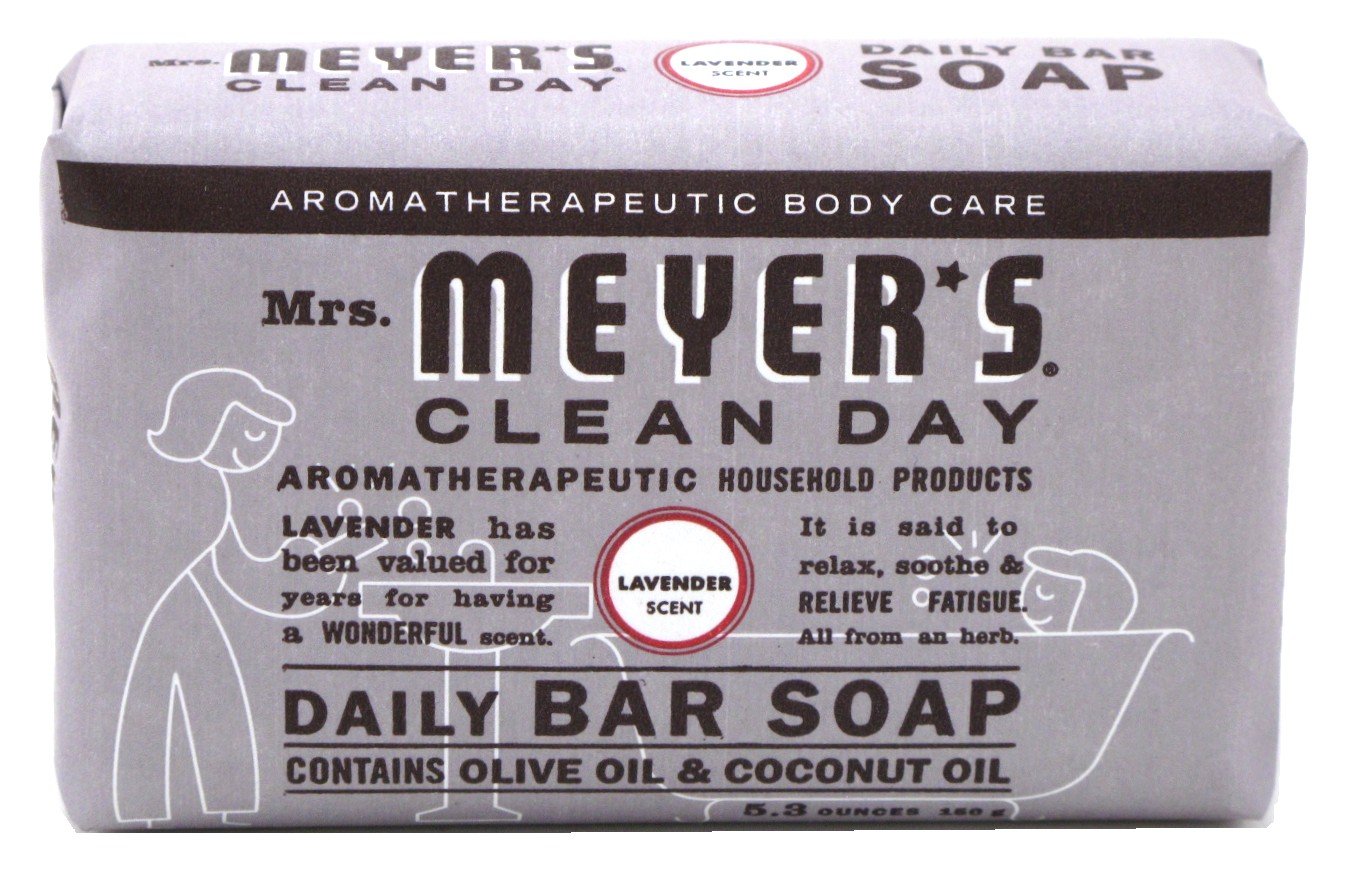 Mrs Meyer's Lavender Bar Soap 3 Pack | 5.3 oz (156 ml) Each