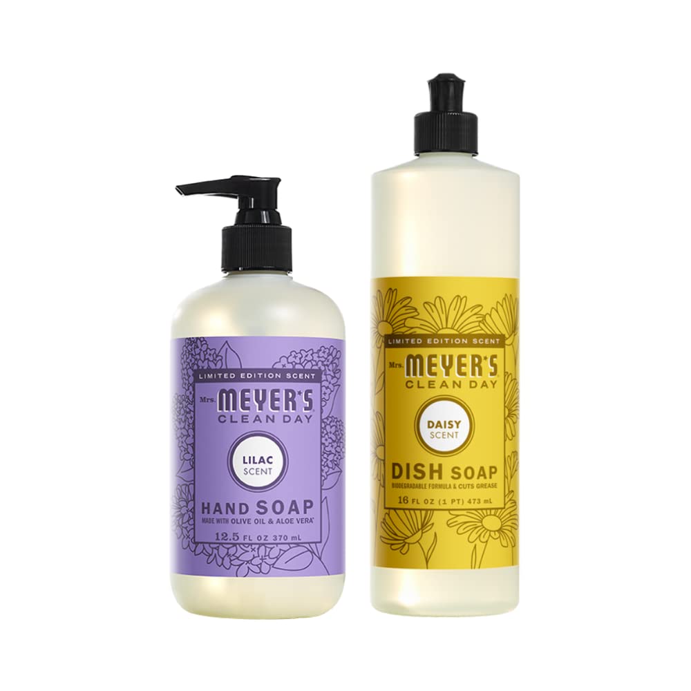 Mrs. MEYER'S CLEAN DAY Variety Pack: Lilac Hand Soap & Daisy Dish Soap