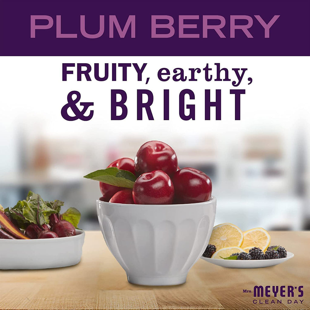 Mrs. Meyer's Clean Day Plum Berry Hand Soap Refill 33 oz (Pack of 4)