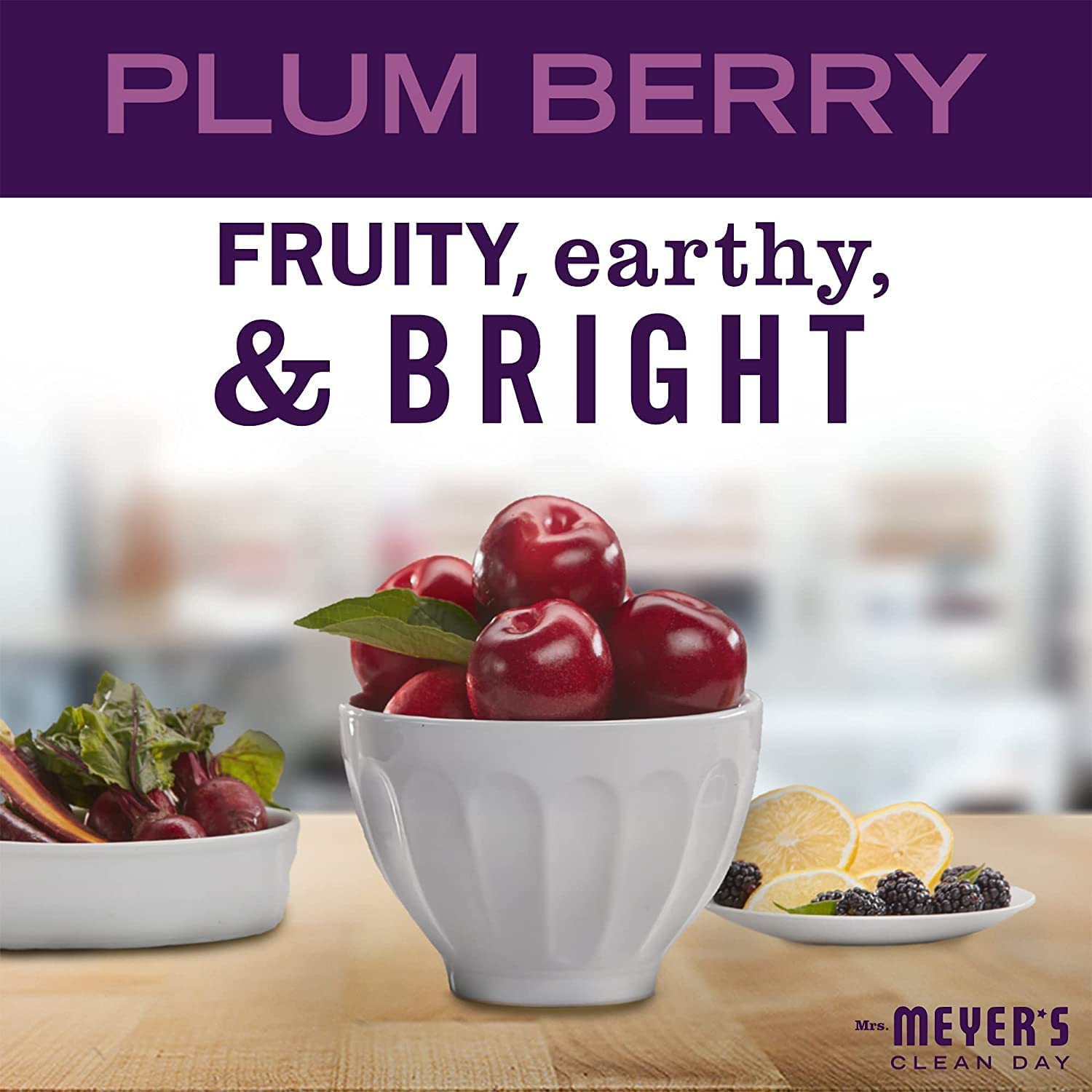 Mrs. Meyer's Clean Day Plum Berry Hand Soap Refill, 33 oz (Pack of 3)
