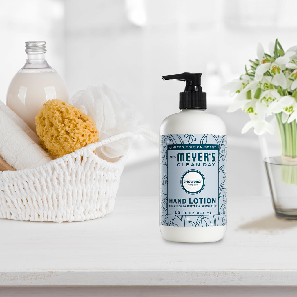 Mrs. Meyer's Snowdrop Hand Lotion - Non-Greasy Hydration, 12 oz