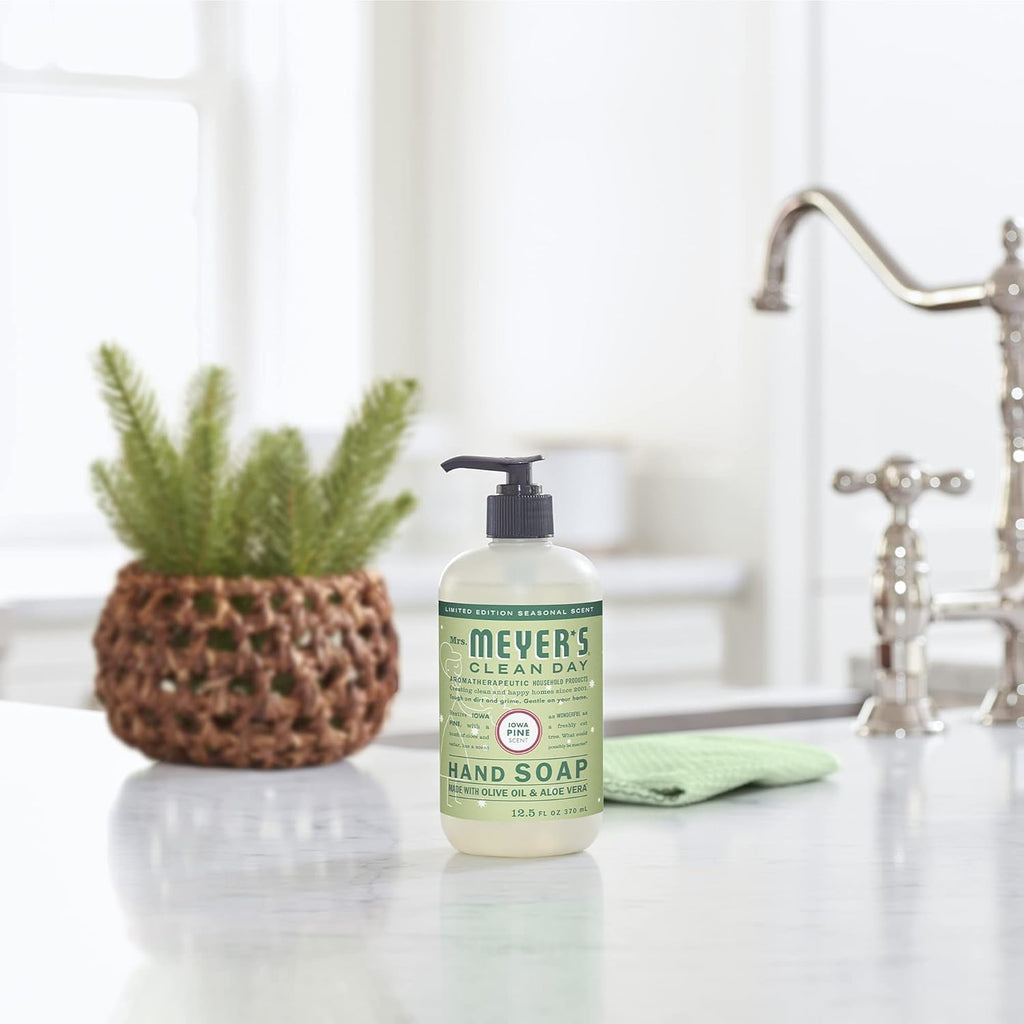 Mrs. MEYER'S CLEAN DAY Snowdrop Hand Soap Variety Pack – 33 oz Refill + 12.5 oz Bottle