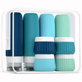 Mrsdry Travel Bottles for Toiletries – 8 Pack TSA-Approved 3oz Squeeze Bottles & 1oz Cream Jars with Clear Bag