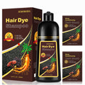 Msktasy Black Hair Dye Shampoo — 100% Gray Coverage, 3-in-1 Color, Cleanse & Care