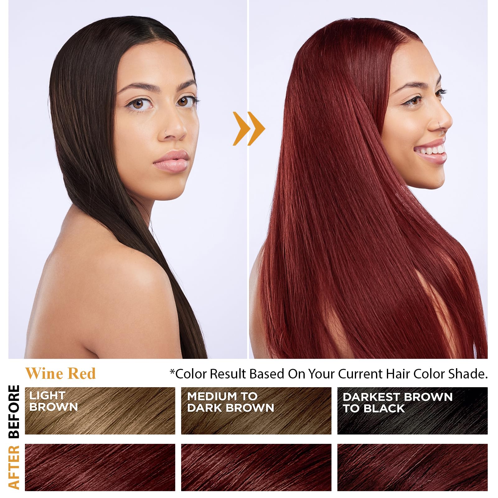 Msktasy Burgundy Hair Dye Shampoo – 3-in-1 Color & Care, 16.9 oz