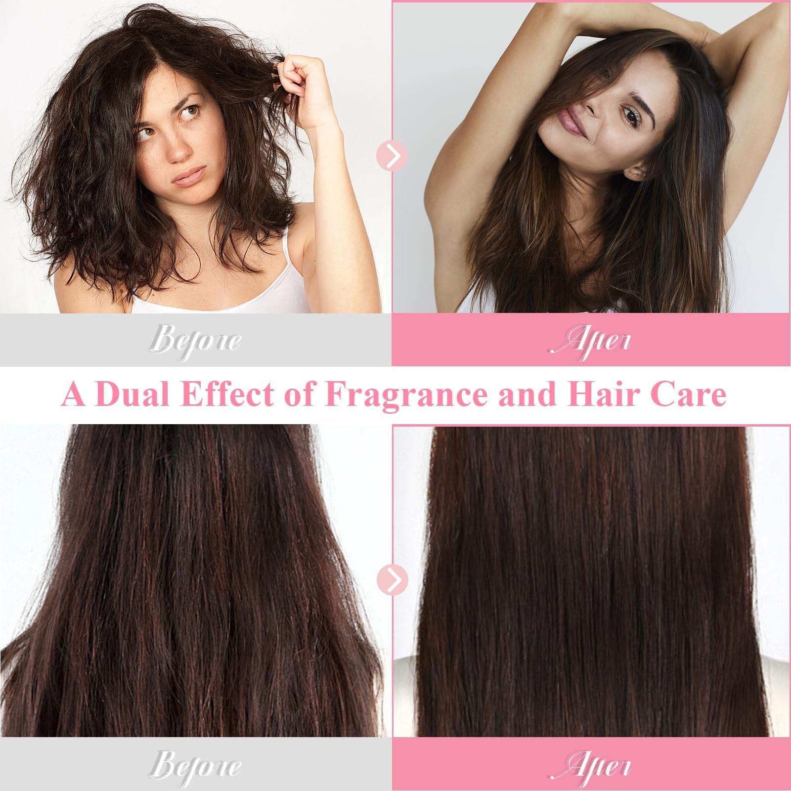 Msktasy Hair Perfume for Women – Long-Lasting Rose Scent, Frizz Control & 2-in-1 Hydration