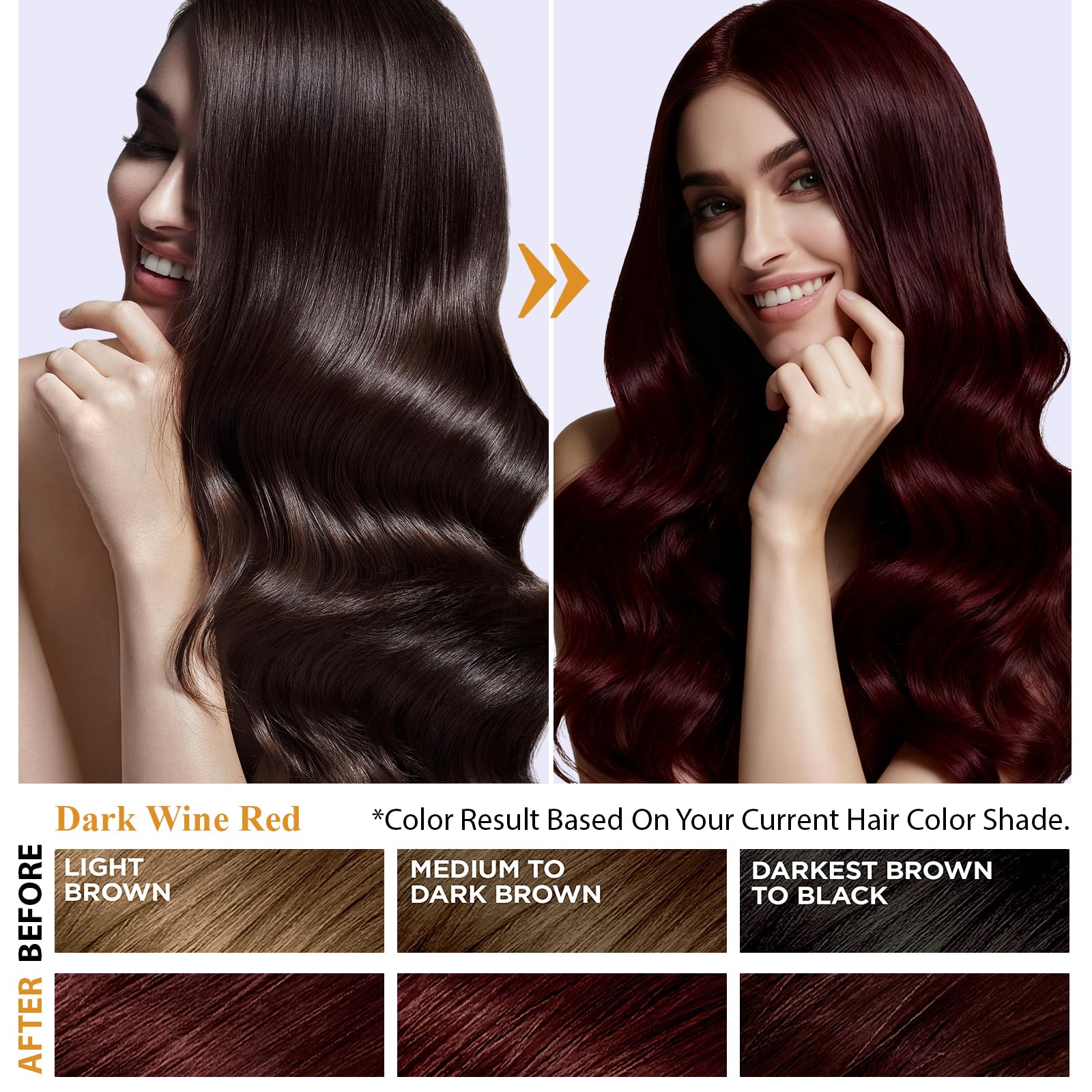 Msktasy Hair Dye Shampoo in Dark Wine Red – 3-in-1 Color, Care & Gray Coverage (500ml)