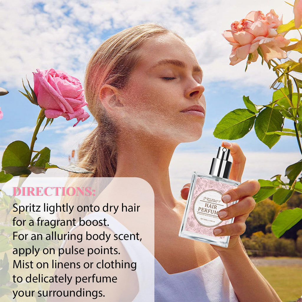 Msktasy Hair Perfume for Women – Long-Lasting Rose Scent, Frizz Control & 2-in-1 Hydration