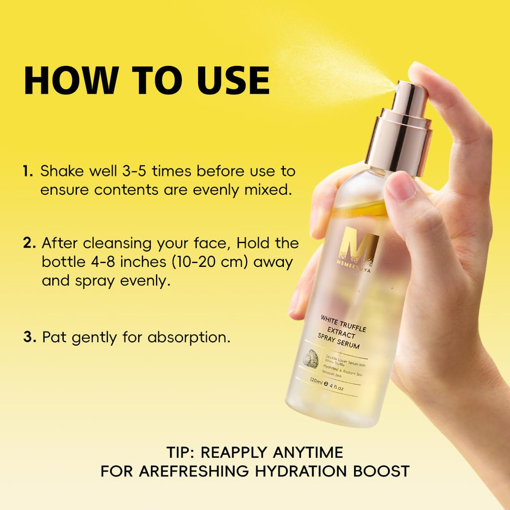 MSMEESUYA 2Pack White Truffle First Spray Serum – Hydrating Face Mist, Glow Boost, 120ml