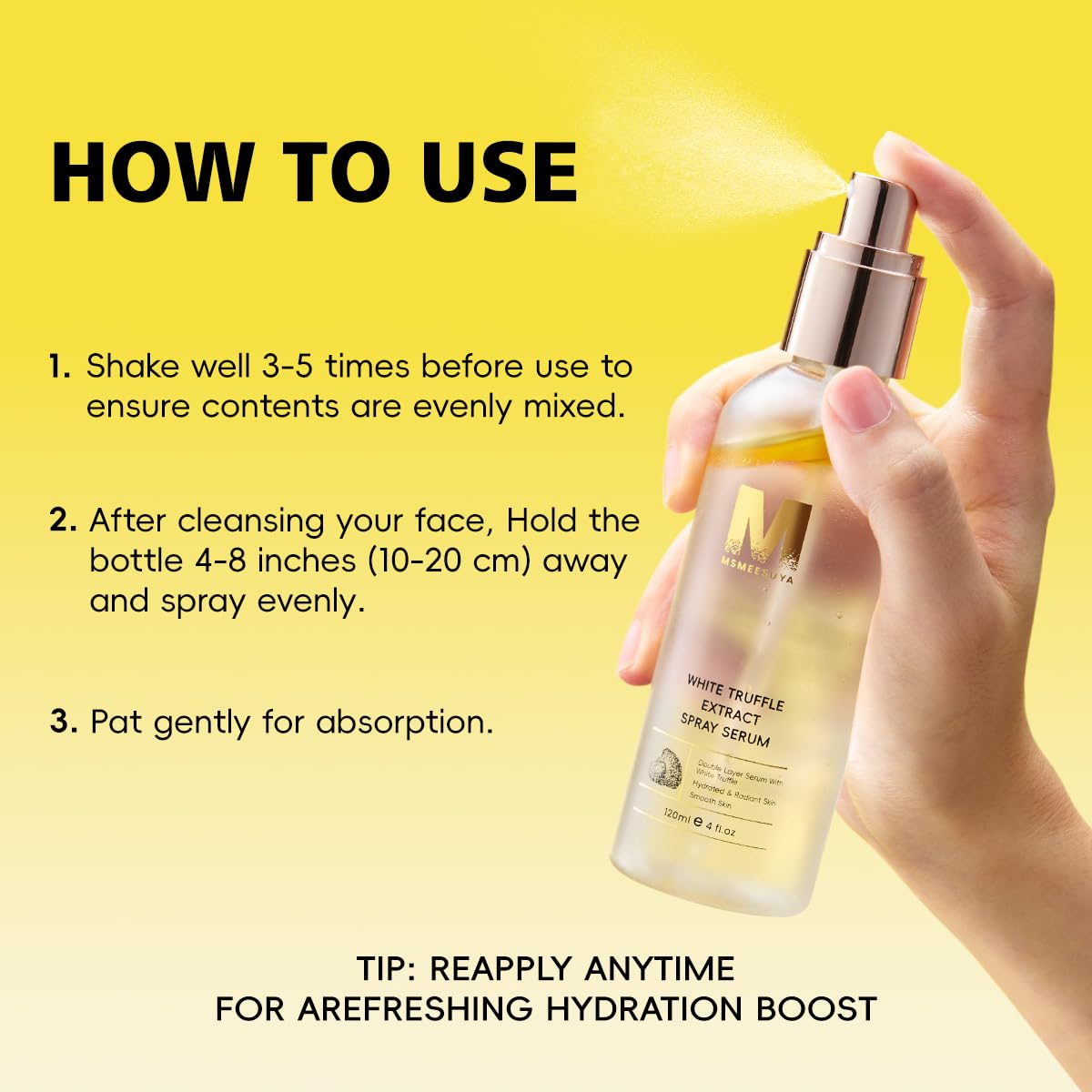 MSMEESUYA 2Pack White Truffle First Spray Serum – Hydrating Face Mist, Glow Boost, 120ml
