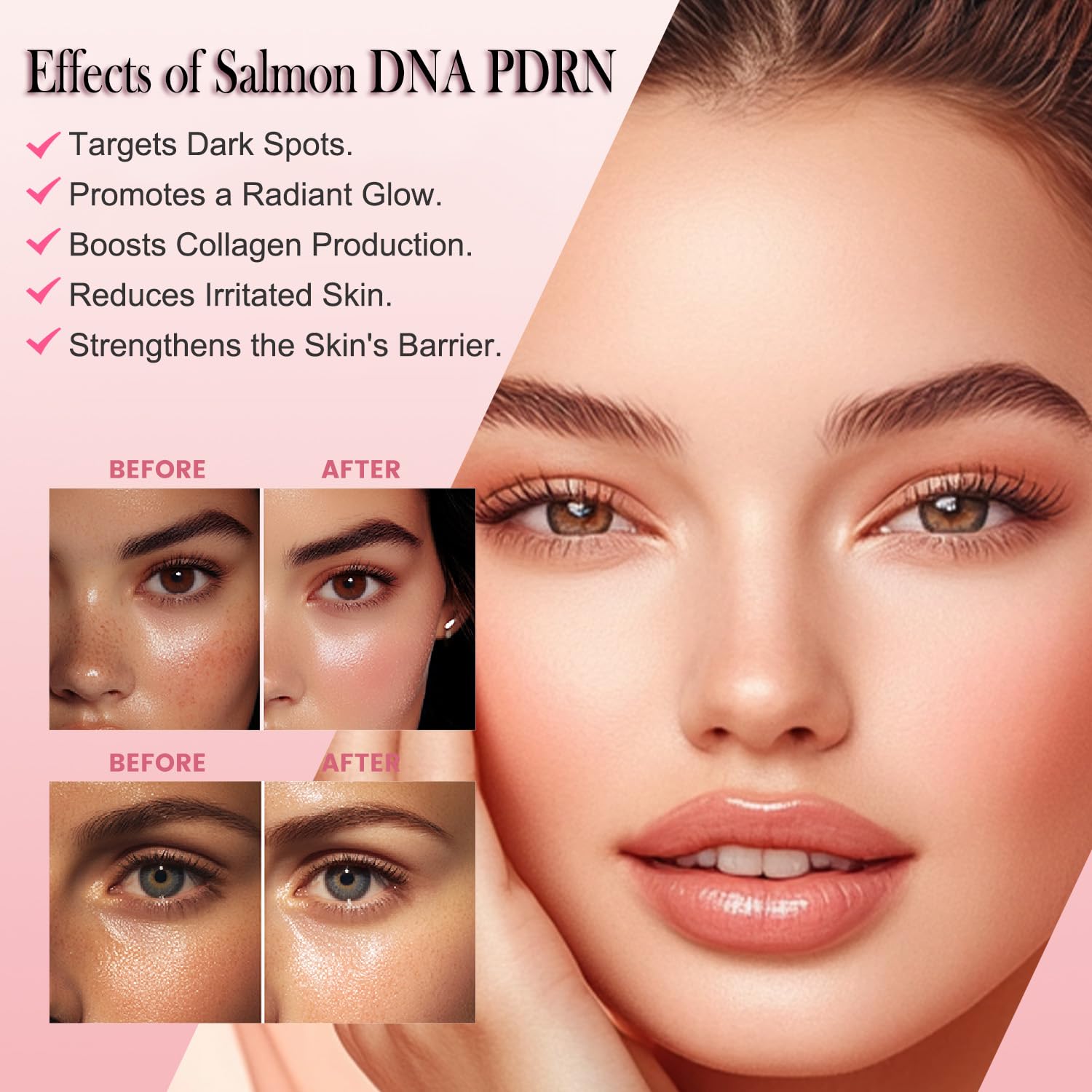 Mtmult Salmon PDRN Serum – Intense Firming, Hydration & Glow with Collagen, Glutathione, Hyaluronic Acid