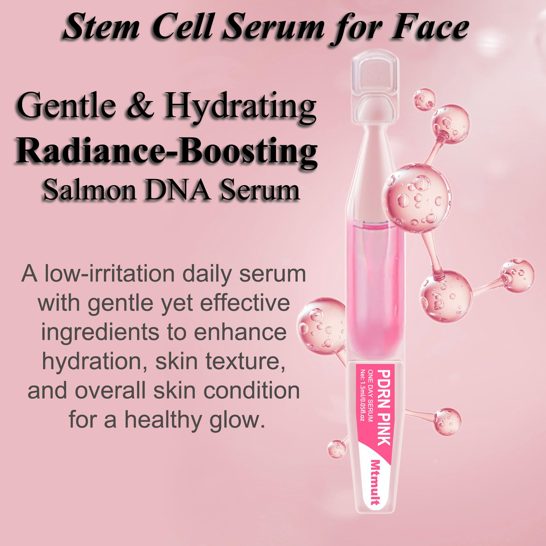 Mtmult Salmon PDRN Serum – Intense Firming, Hydration & Glow with Collagen, Glutathione, Hyaluronic Acid