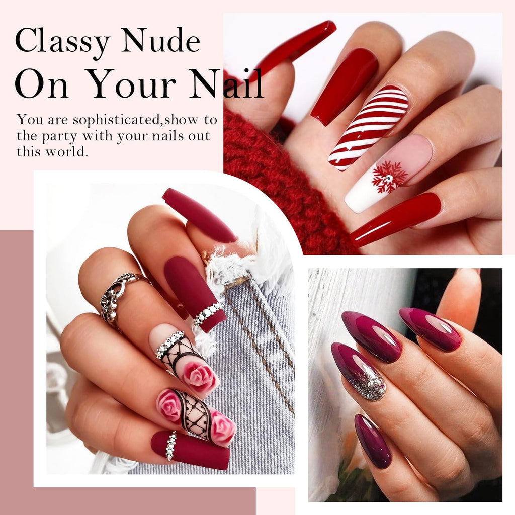 MTSSII Red Gel Nail Polish Set – 8-Color Bloody Mary Collection (Shimmer Red & Burgundy)