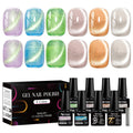 MTSSII Cat Eye Gel Nail Polish Set — 8 Colors Galaxy Glitter Collection (UV/LED)