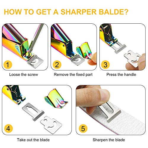 Mudder 4-in-1 Rainbow Acrylic Nail Clippers Kit | Nail Tips Cutter & Cuticle Tools