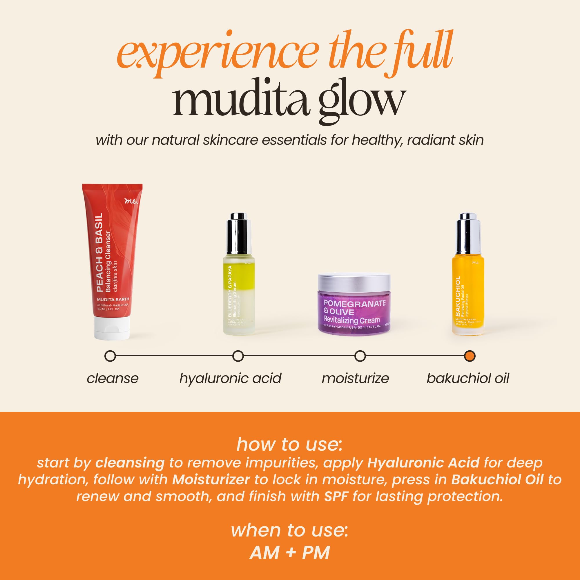 Mudita Earth Bakuchiol Face Oil – Plant-Based Retinol Alternative for Oily Skin | 1 fl oz