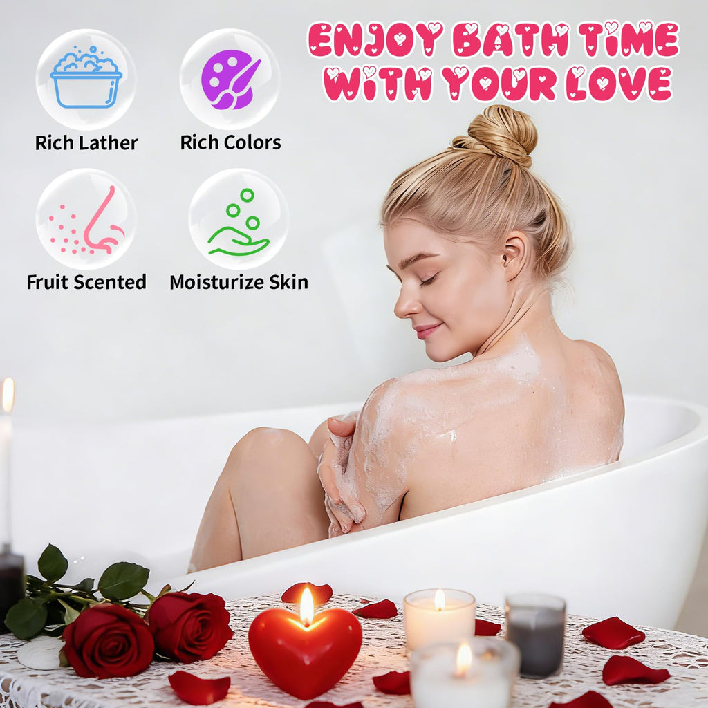 MUFEIRUO Valentines Bath Bombs – 6 Animal-Shaped Bubble Bath Bombs for Relaxing Spa Moments